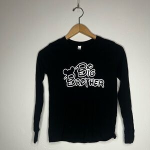 Bella Canvas Black 'Big Brother' Disney Long Sleeve Tee